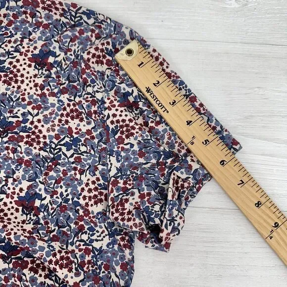 Nation LTD Martine Knit Midi Dress Size Small Floral Print Tiered Smocked Waist - Picture 13 of 16